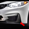 2014-2015 BMW (F80) M3 Real Carbon Fiber 2pc Front Bumper Spliter Caps